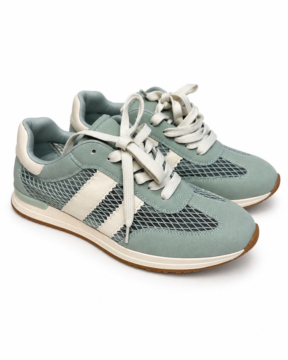 Dolce Vita Jammy Sneakers Women’s Size 8.5 Sage Green Cream Lace Up Casual Shoes